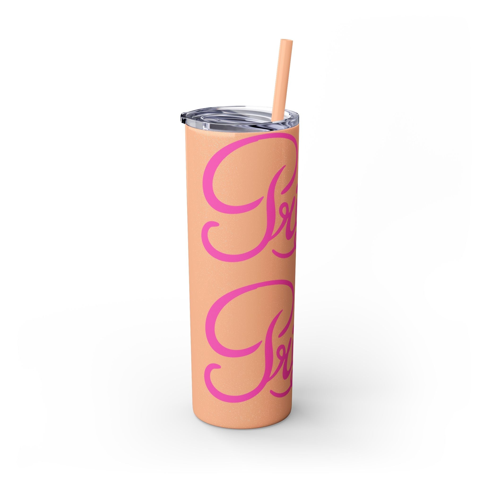 Personalized Skinny Tumbler with Straw, Cute Princess Design, Travel Cup, Gift for Her, Birthday Party Favor, Summer Vibes, Toddler Approved