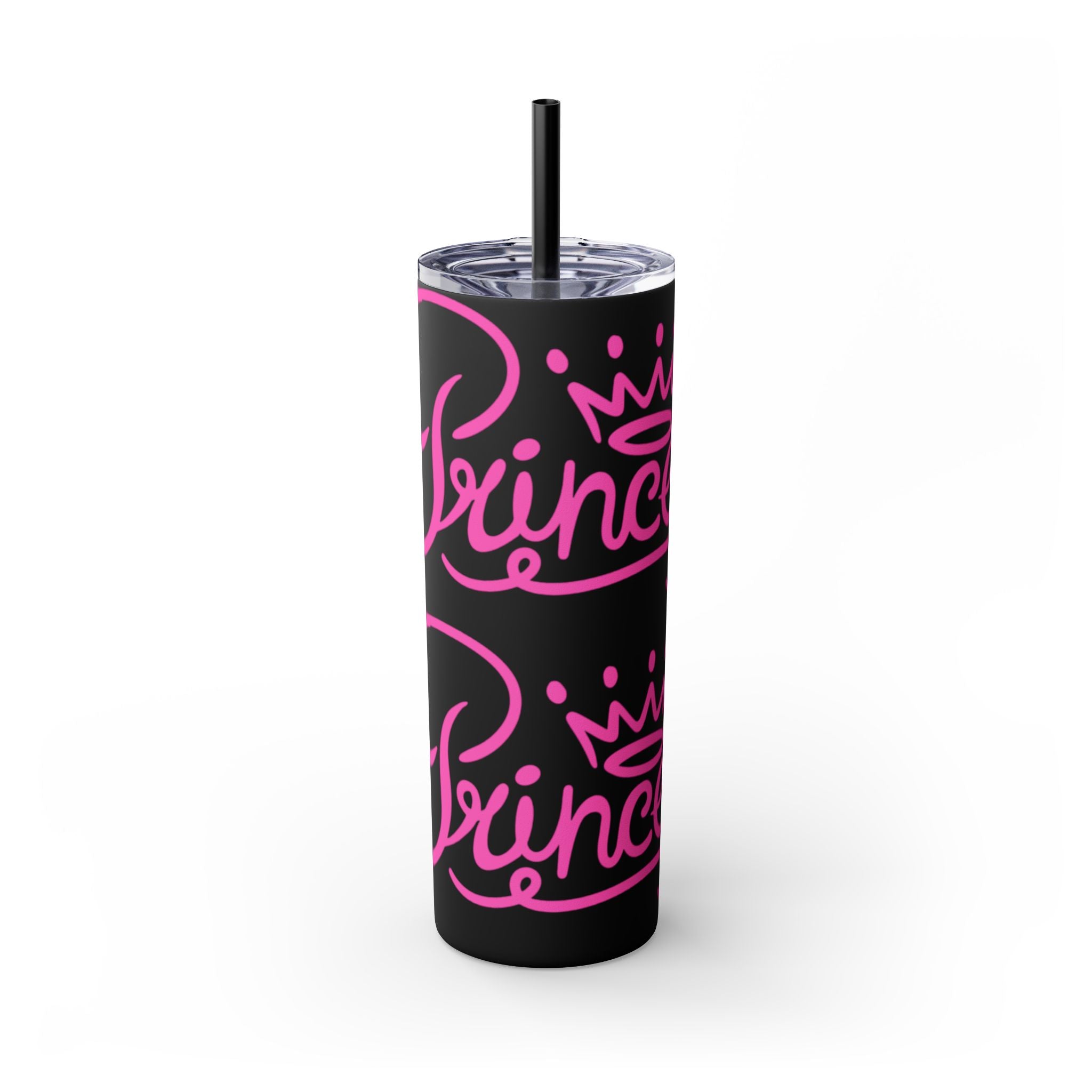Personalized Skinny Tumbler with Straw, Cute Princess Design, Travel Cup, Gift for Her, Birthday Party Favor, Summer Vibes, Toddler Approved
