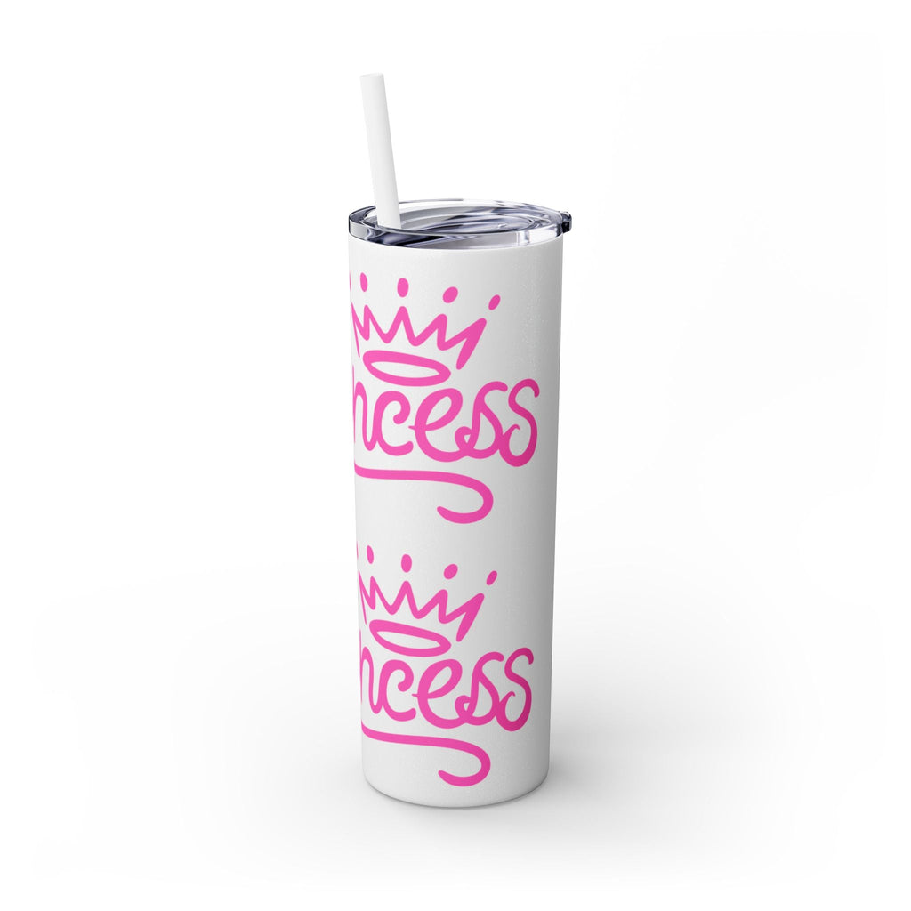 Personalized Skinny Tumbler with Straw, Cute Princess Design, Travel Cup, Gift for Her, Birthday Party Favor, Summer Vibes, Toddler Approved