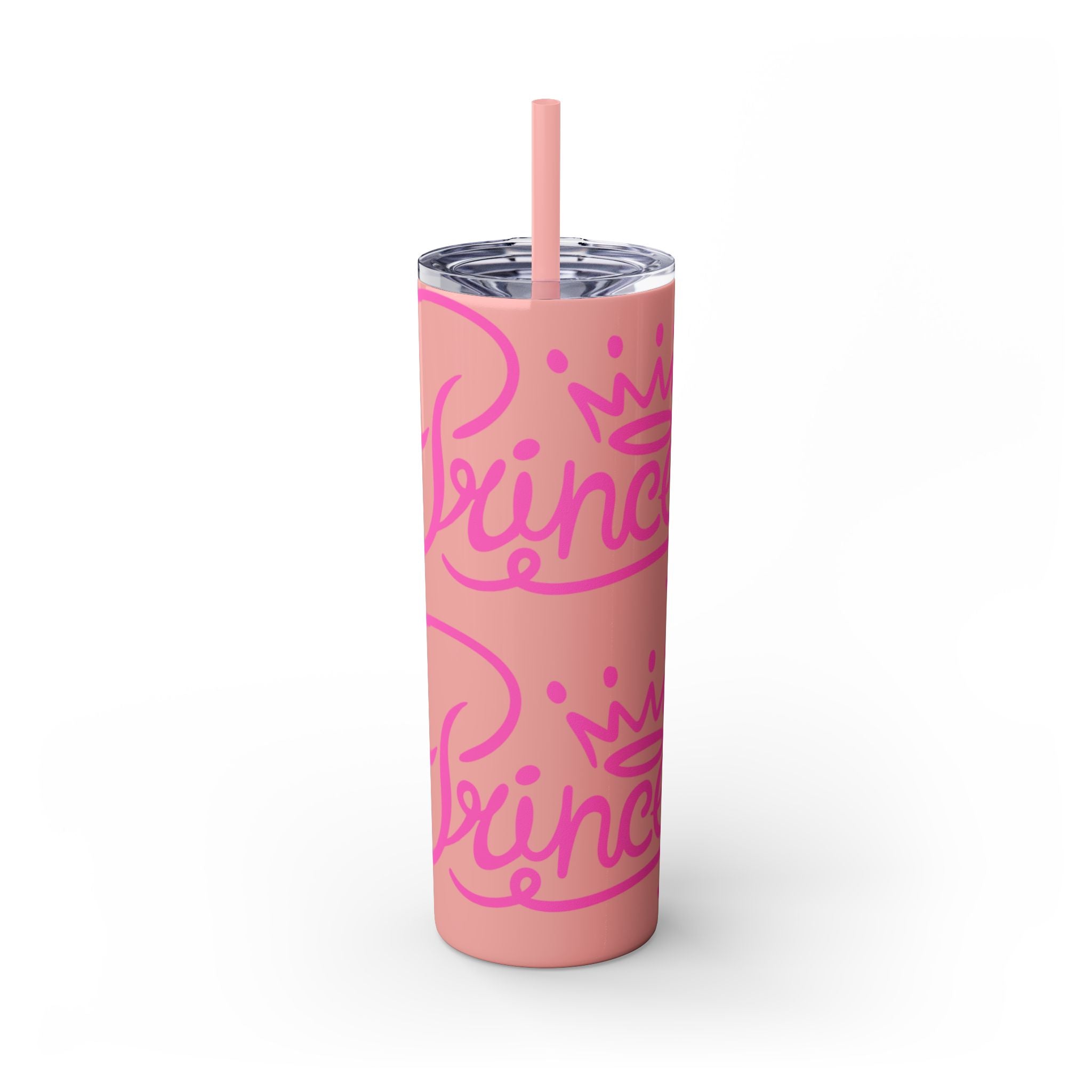 Personalized Skinny Tumbler with Straw, Cute Princess Design, Travel Cup, Gift for Her, Birthday Party Favor, Summer Vibes, Toddler Approved