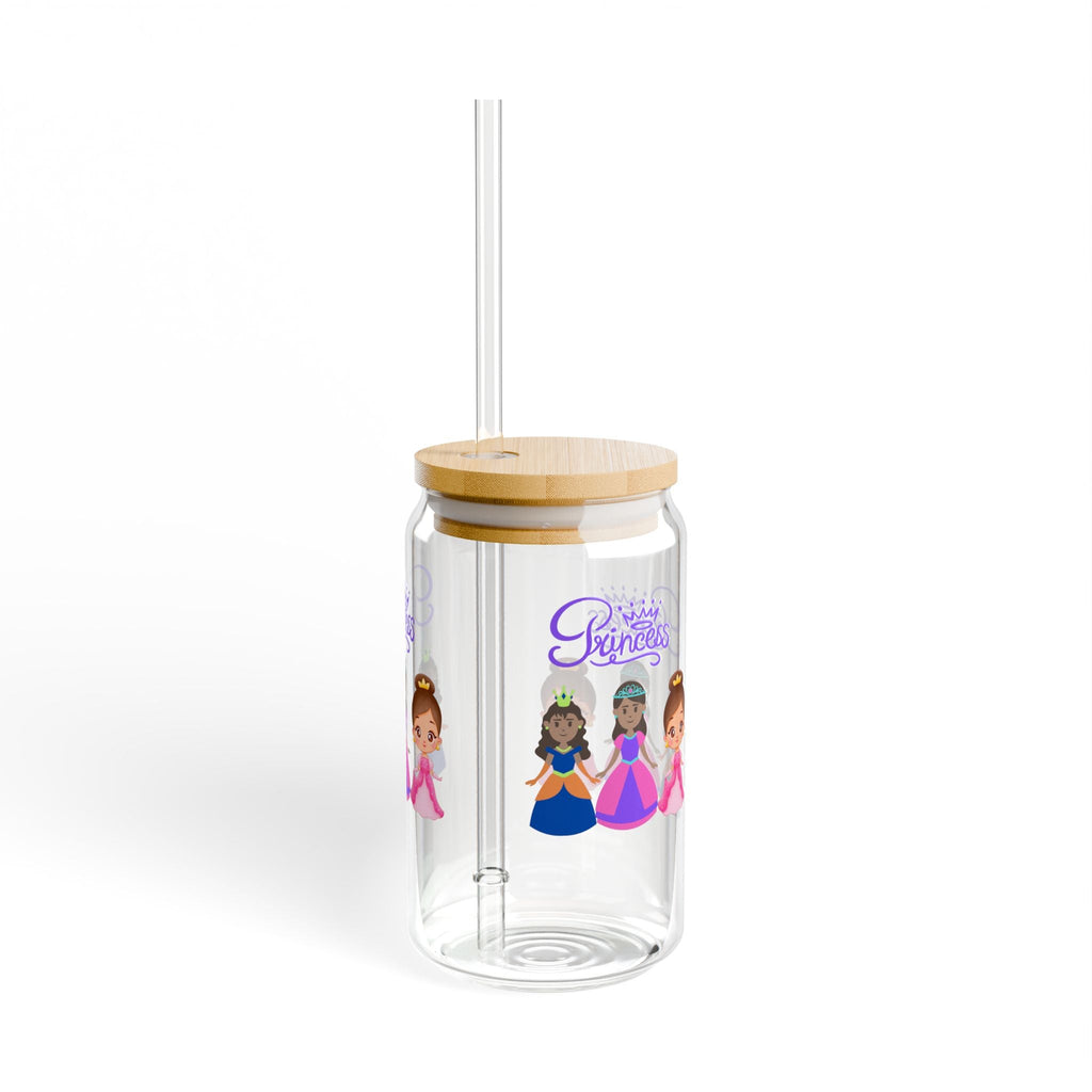 Princess Sipper Glass, 16oz - Cute Drinkware for Kids, Birthday Gift, Party Favors, BPA-Free, Eco-Friendly