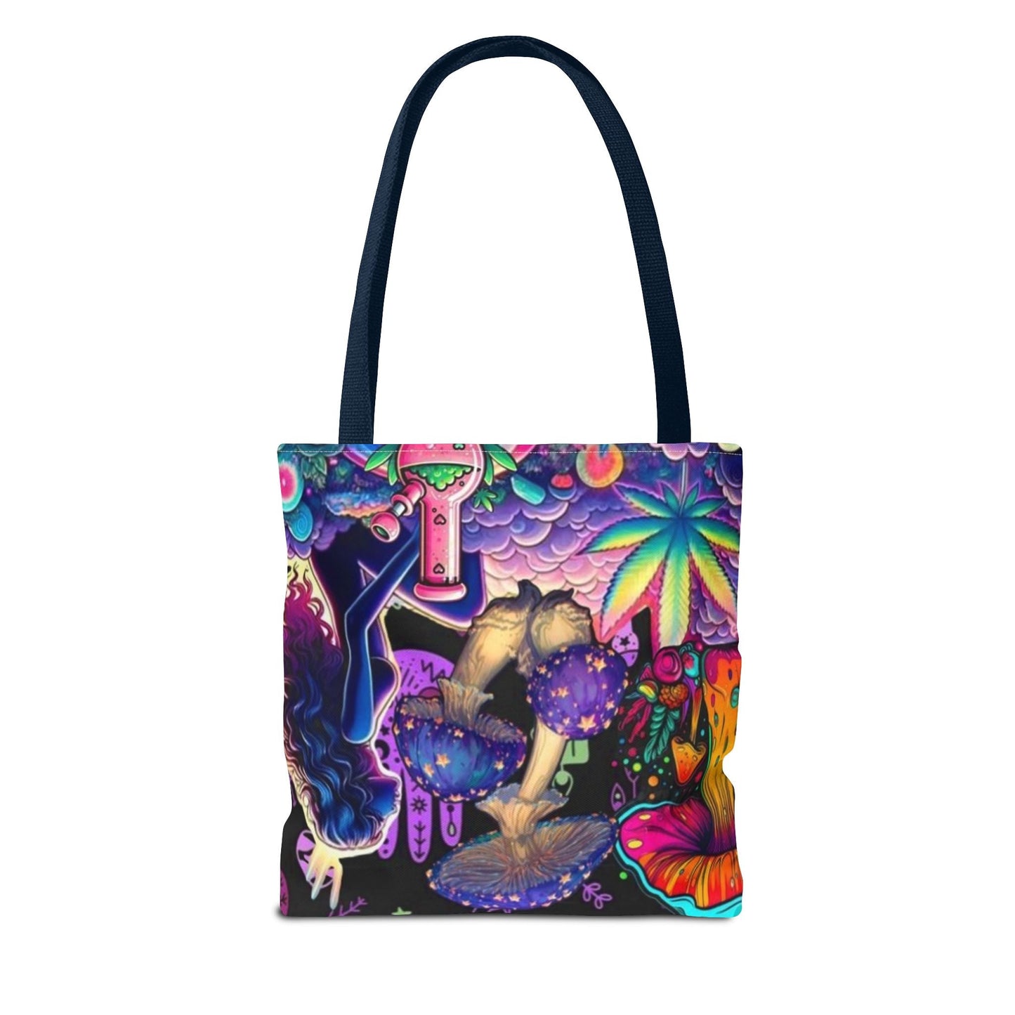 Psychedelic Art Tote Bag, Boho Chic Shopper, Unique Gift for Nature Lovers, Festival Accessory, Everyday Carry All