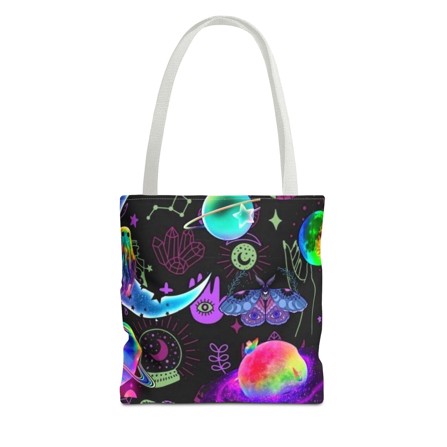 Psychedelic Art Tote Bag, Boho Chic Shopper, Unique Gift for Nature Lovers, Festival Accessory, Everyday Carry All