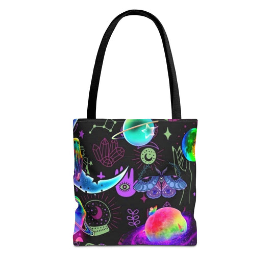 Psychedelic Art Tote Bag, Boho Chic Shopper, Unique Gift for Nature Lovers, Festival Accessory, Everyday Carry All
