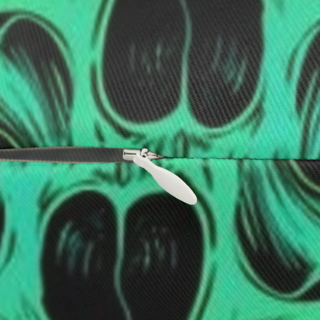 Psychedelic Mushroom Lumbar Pillow, Skull and Mushroom Decor, Boho Cushion, Unique Home Accent, Gift for Plant Lovers, Halloween Decor