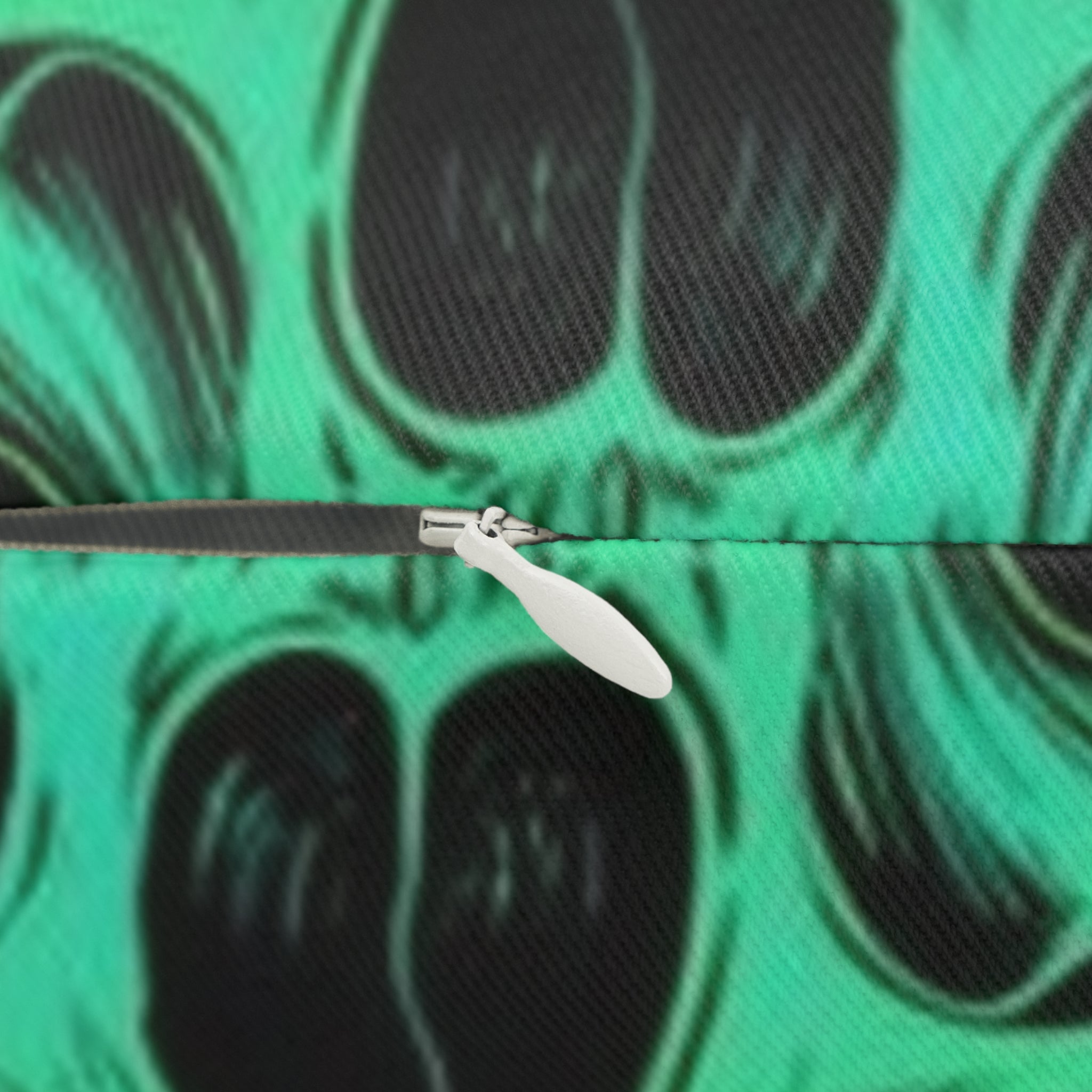 Psychedelic Mushroom Lumbar Pillow, Skull and Mushroom Decor, Boho Cushion, Unique Home Accent, Gift for Plant Lovers, Halloween Decor