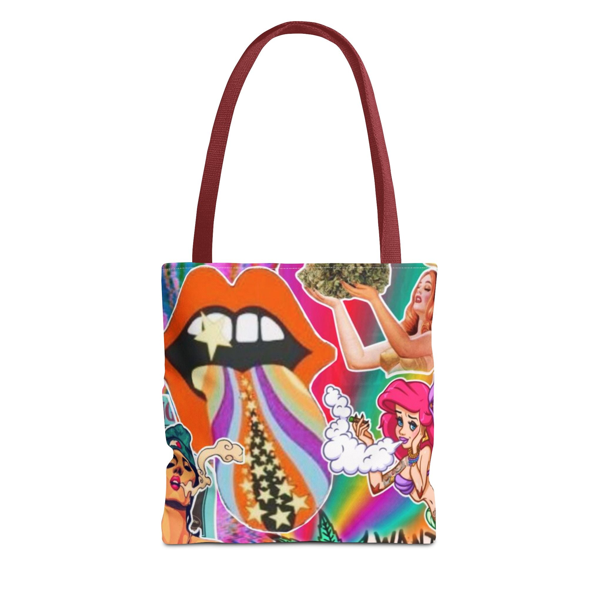 Psychedelic Tote Bag: Colorful Retro Chic, Festival Accessories, Sustainable Shopping, Boho Tote, Gift for Art Lovers, Unique Bags