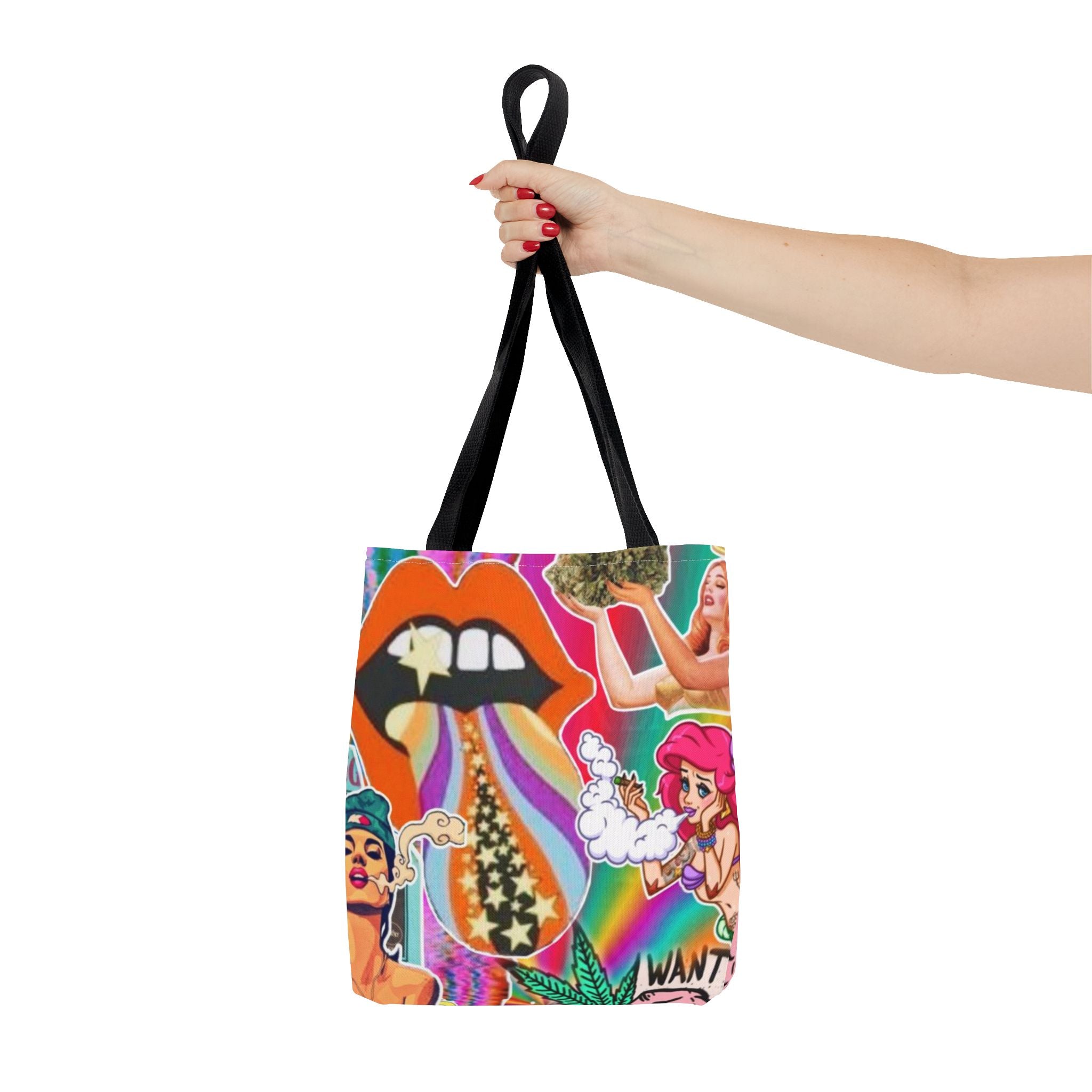 Psychedelic Tote Bag: Colorful Retro Chic, Festival Accessories, Sustainable Shopping, Boho Tote, Gift for Art Lovers, Unique Bags