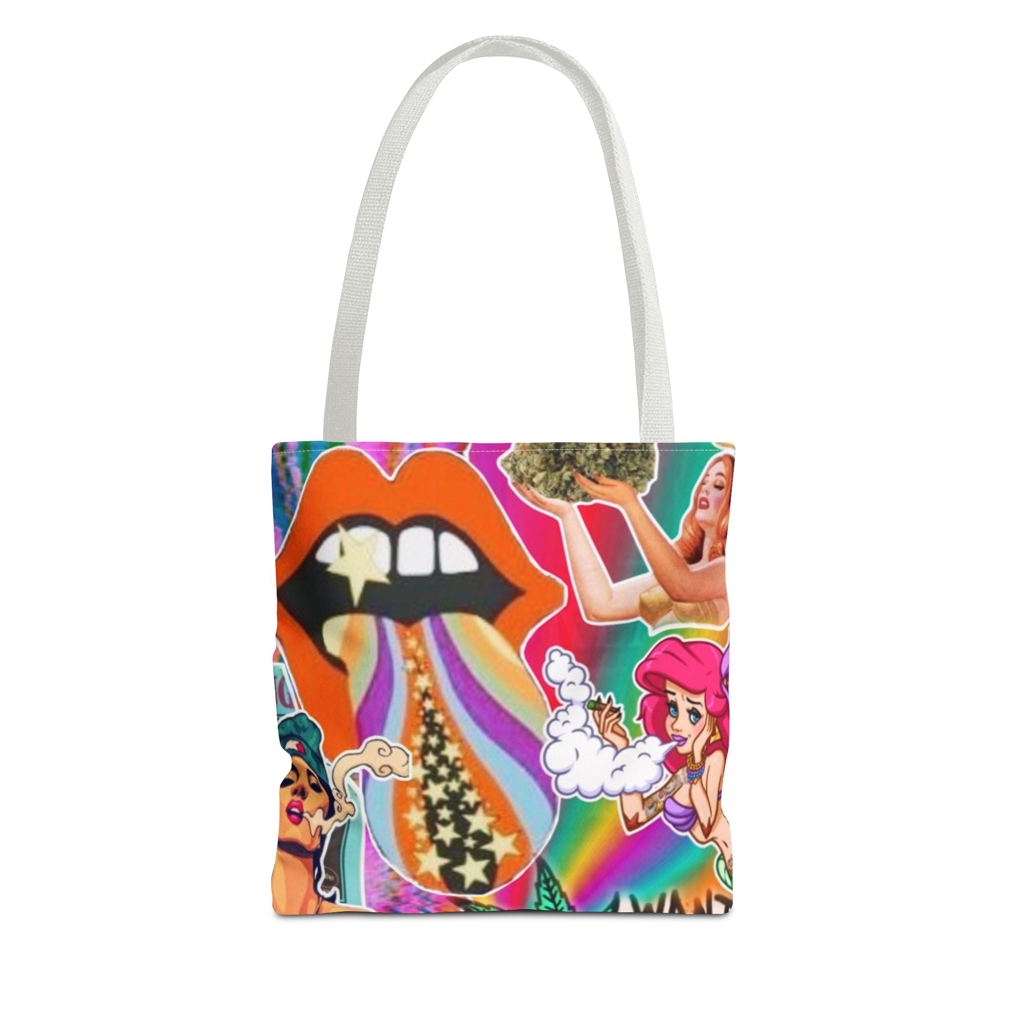 Psychedelic Tote Bag: Colorful Retro Chic, Festival Accessories, Sustainable Shopping, Boho Tote, Gift for Art Lovers, Unique Bags