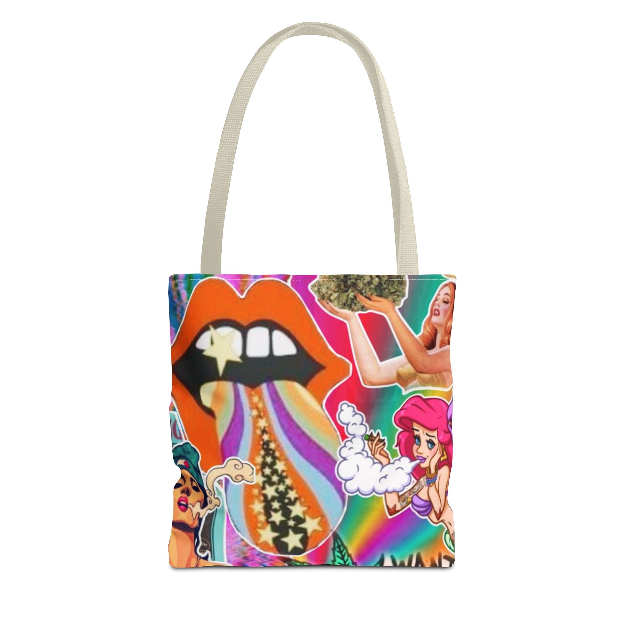 Psychedelic Tote Bag: Colorful Retro Chic, Festival Accessories, Sustainable Shopping, Boho Tote, Gift for Art Lovers, Unique Bags