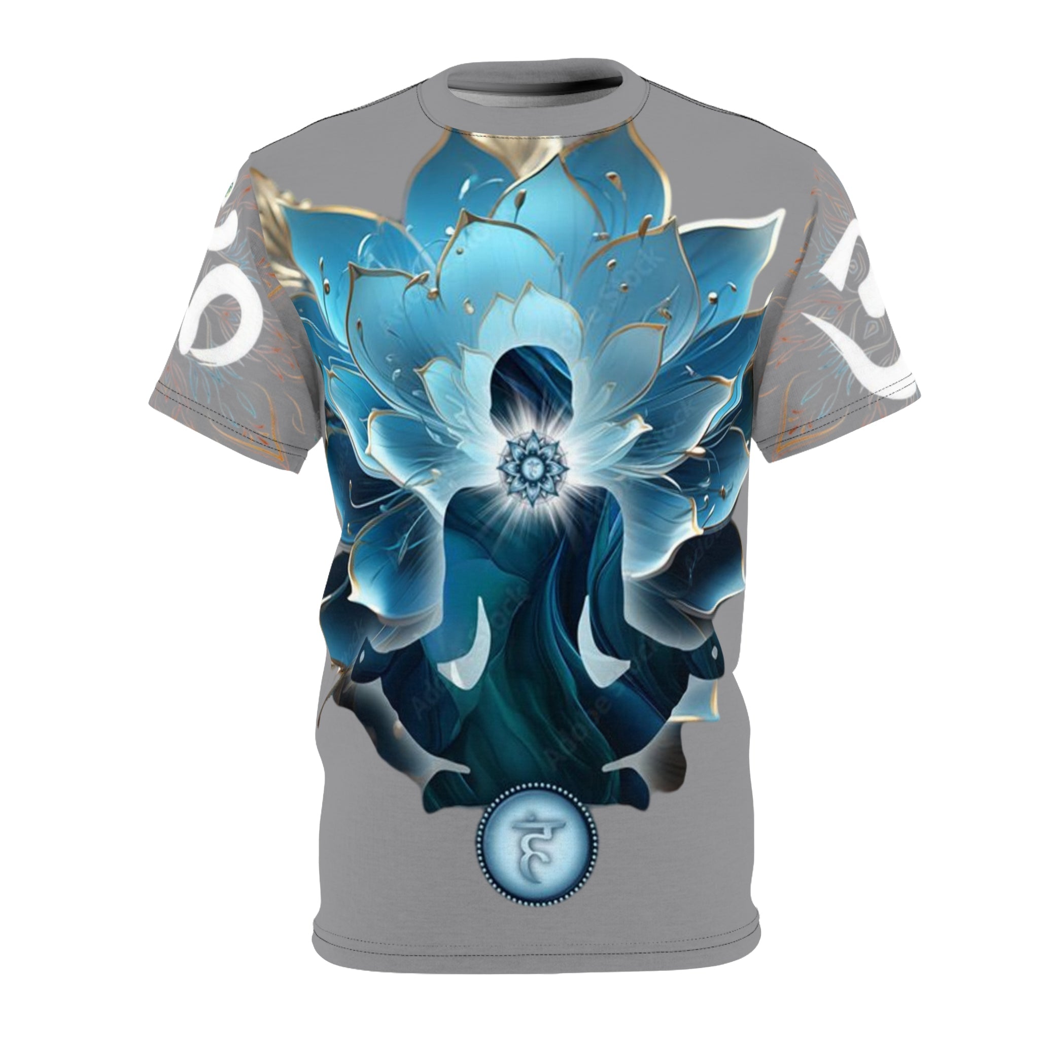 Spiritual Floral Unisex Tee - Tranquil Lotus Design