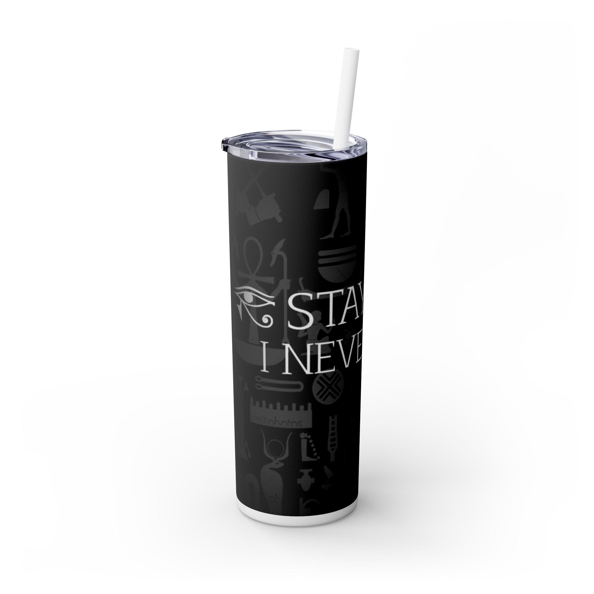 Stay Woke Skinny Tumbler - Motivational Drinkware, 20oz Travel Cup, Perfect for Gifts, Self-Care, Gym, Coffee Lovers