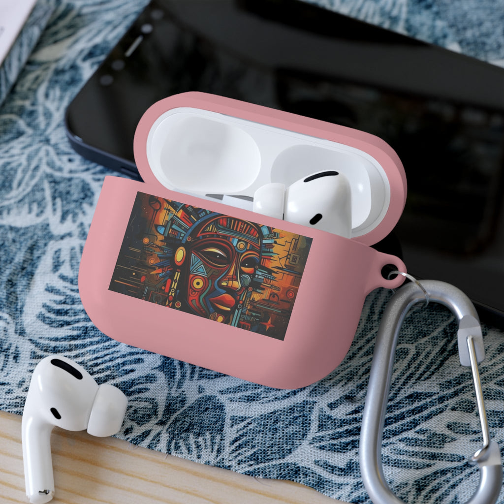 Tribal AirPods Case Cover, Unique Wireless Earbud Holder, Gift for Music Lovers, Vibrant Art Accessory, Great for Festivals