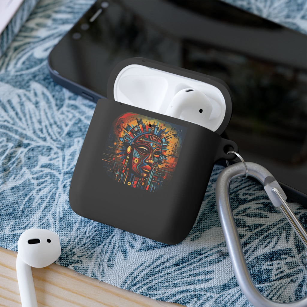 Tribal AirPods Case Cover, Unique Wireless Earbud Holder, Gift for Music Lovers, Vibrant Art Accessory, Great for Festivals