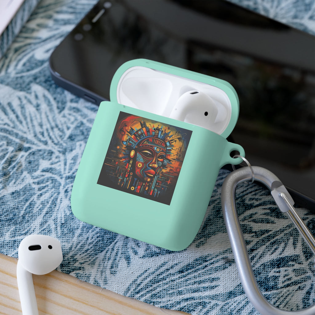 Tribal AirPods Case Cover, Unique Wireless Earbud Holder, Gift for Music Lovers, Vibrant Art Accessory, Great for Festivals
