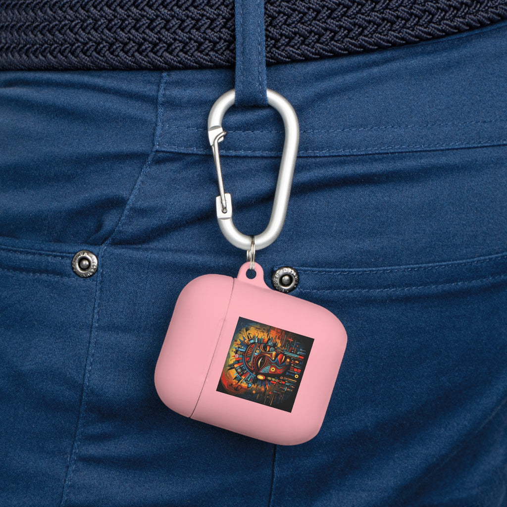 Tribal AirPods Case Cover, Unique Wireless Earbud Holder, Gift for Music Lovers, Vibrant Art Accessory, Great for Festivals