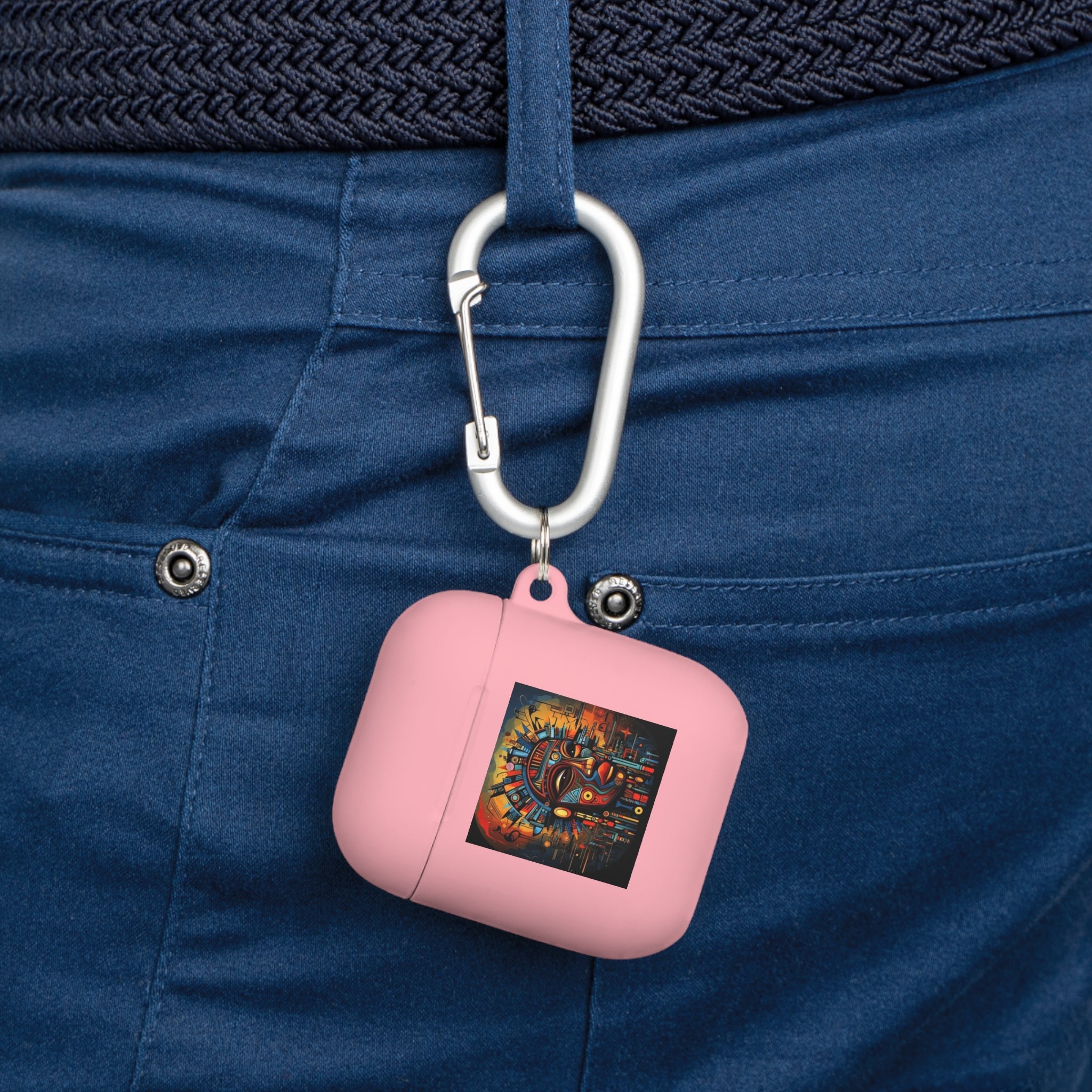 Tribal AirPods Case Cover, Unique Wireless Earbud Holder, Gift for Music Lovers, Vibrant Art Accessory, Great for Festivals