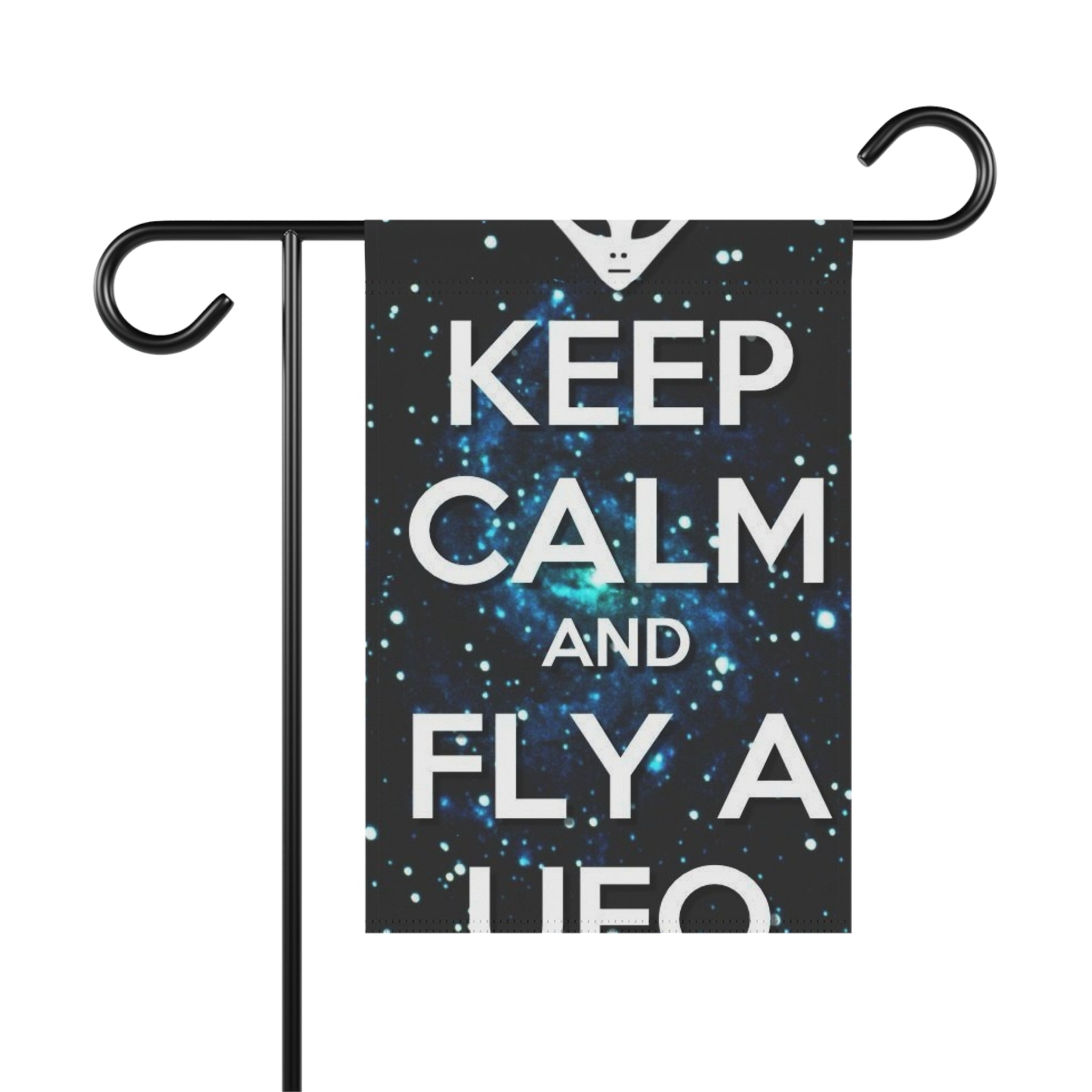 UFO Garden Banner, Alien Flag🔖, Outdoor Decoration, Yard Art, Unique Home Decor, Cosmic Vibes, Space Lover Gift, Garden Flags