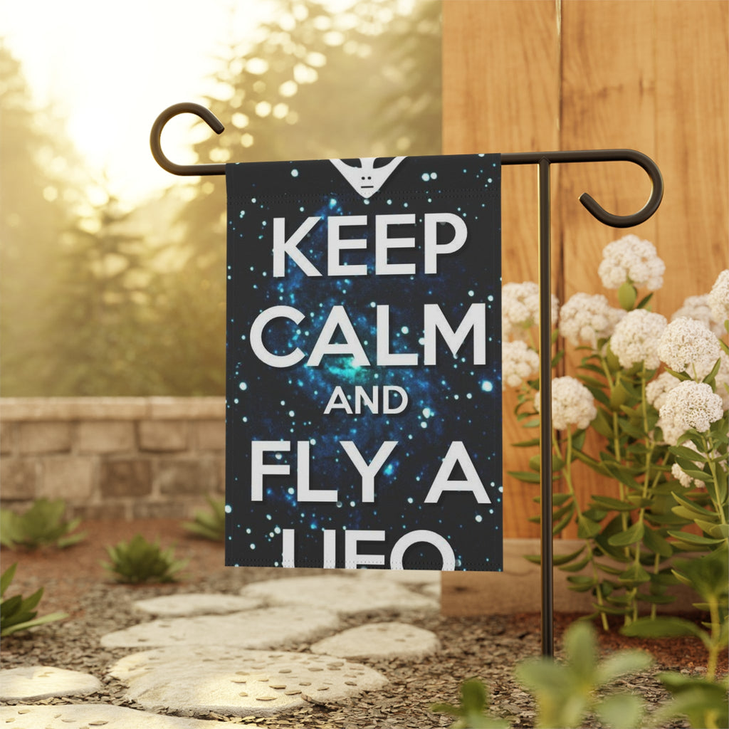 UFO Garden Banner, Alien Flag🔖, Outdoor Decoration, Yard Art, Unique Home Decor, Cosmic Vibes, Space Lover Gift, Garden Flags