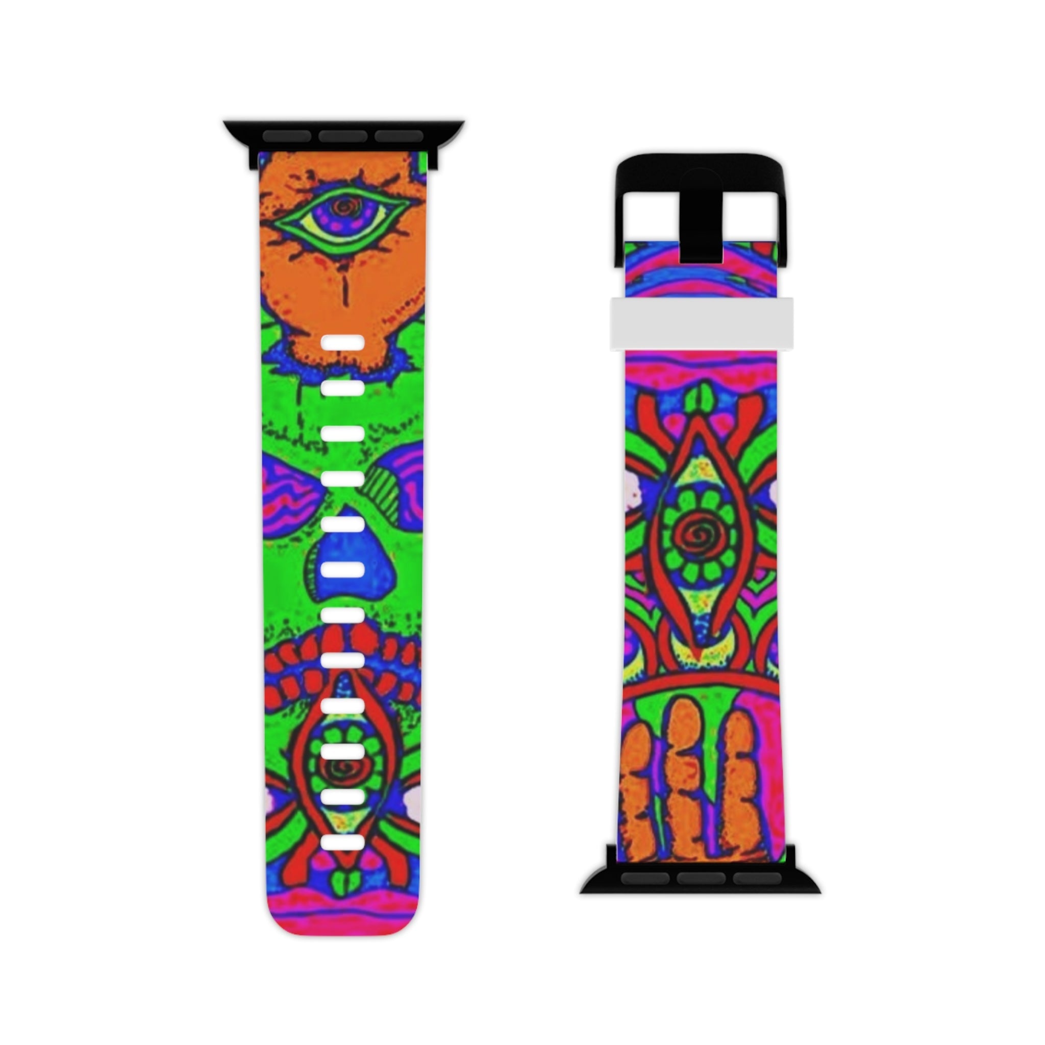 Vibrant Apple Watch Band, Colorful Accessories for Men & Women, Funky Wristband for Fitness, Gift for Him/Her, Festival Ready
