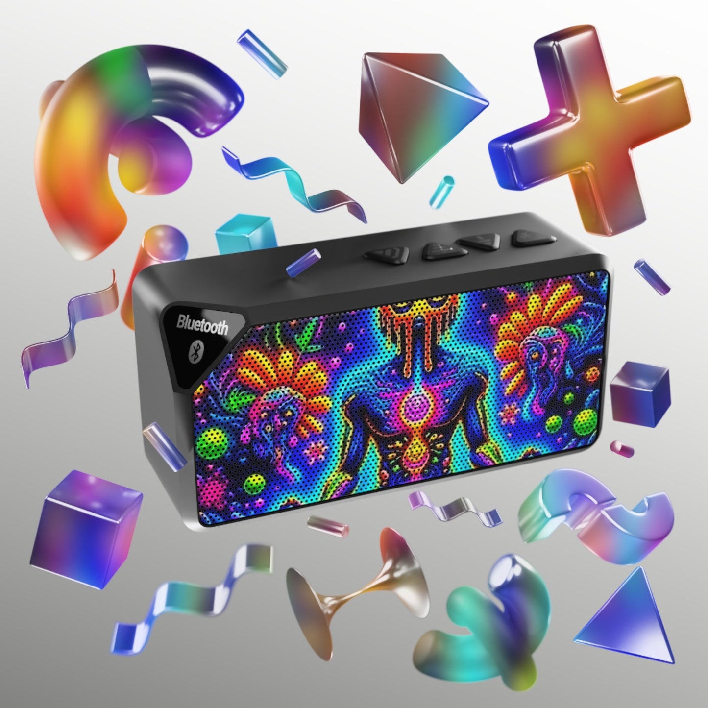 Vibrant Bluetooth Speaker, Colorful Portable Speaker, Music Gift, Festival Speaker, Decorative Audio Device, Boombox
