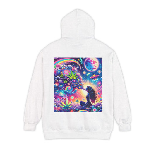 Vibrant Cosmic Art Unisex Hoodie, Tie-Dye Hoodie, Bohemian Sweatshirt, Festival Wear, Colorful Hoodie, Unique Gift