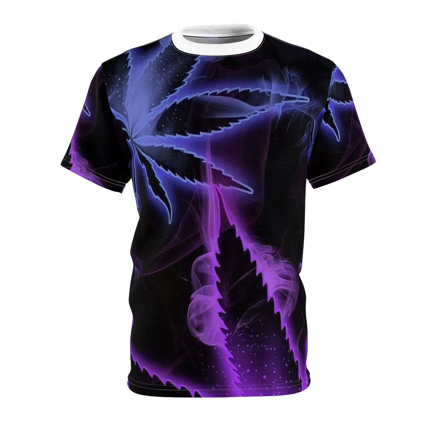 Vibrant Leaf Print Unisex Tee | Unique Smoking Vibe T-Shirt red tags ♥️ 👌 ❤️ 😎 😍 💖
