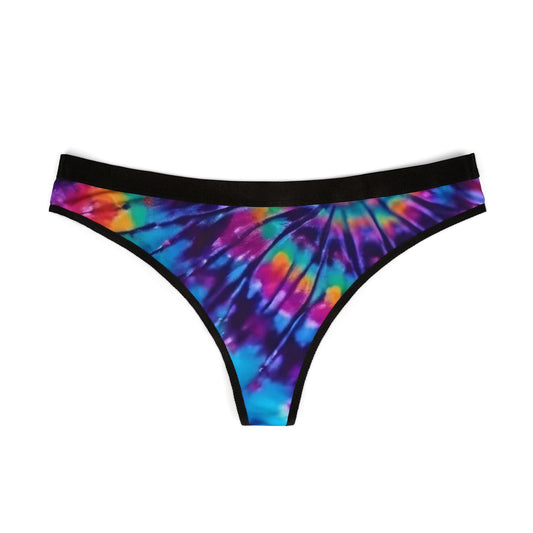 Vibrant Tie-Dye Women's Thongs - Comfortable, Stylish Underwear