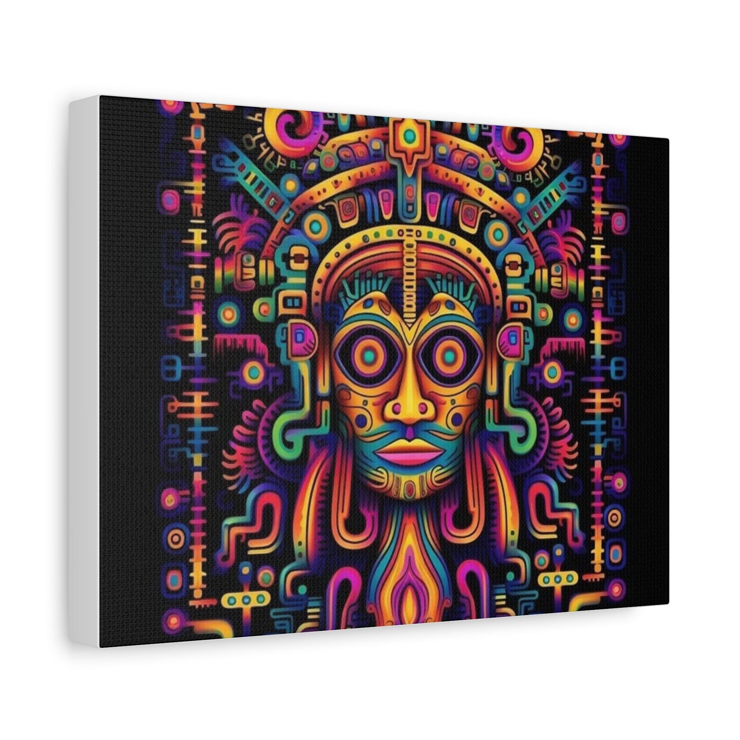 Vibrant Tribal Art Canvas Print - Colorful Home Décor for Celebration & Inspiration