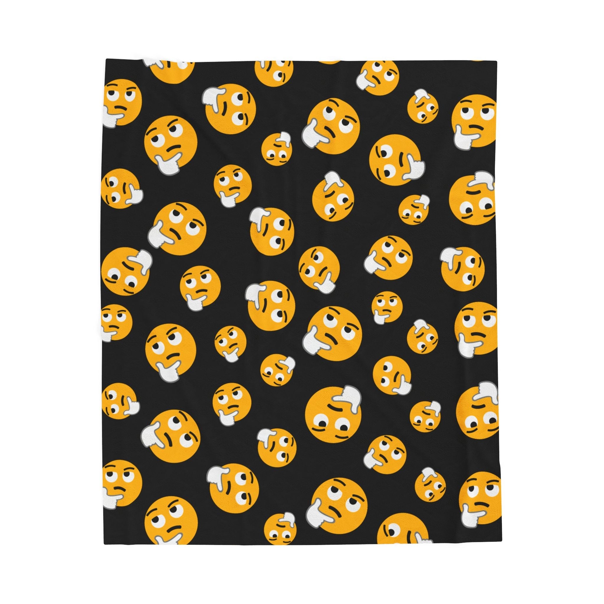 Whimsical Emoji Velveteen Plush Blanket for Cozy Nights, Fun Gift for Teens, Home Decor, Snuggle Up, Perfect for Sleepovers