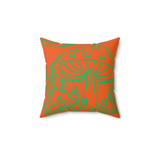 Whimsical Mushroom Decorative Pillow, Fun Throw Pillow for Home Decor, Unique Couch Cushion, Gift for Nature Lovers, Boho Style