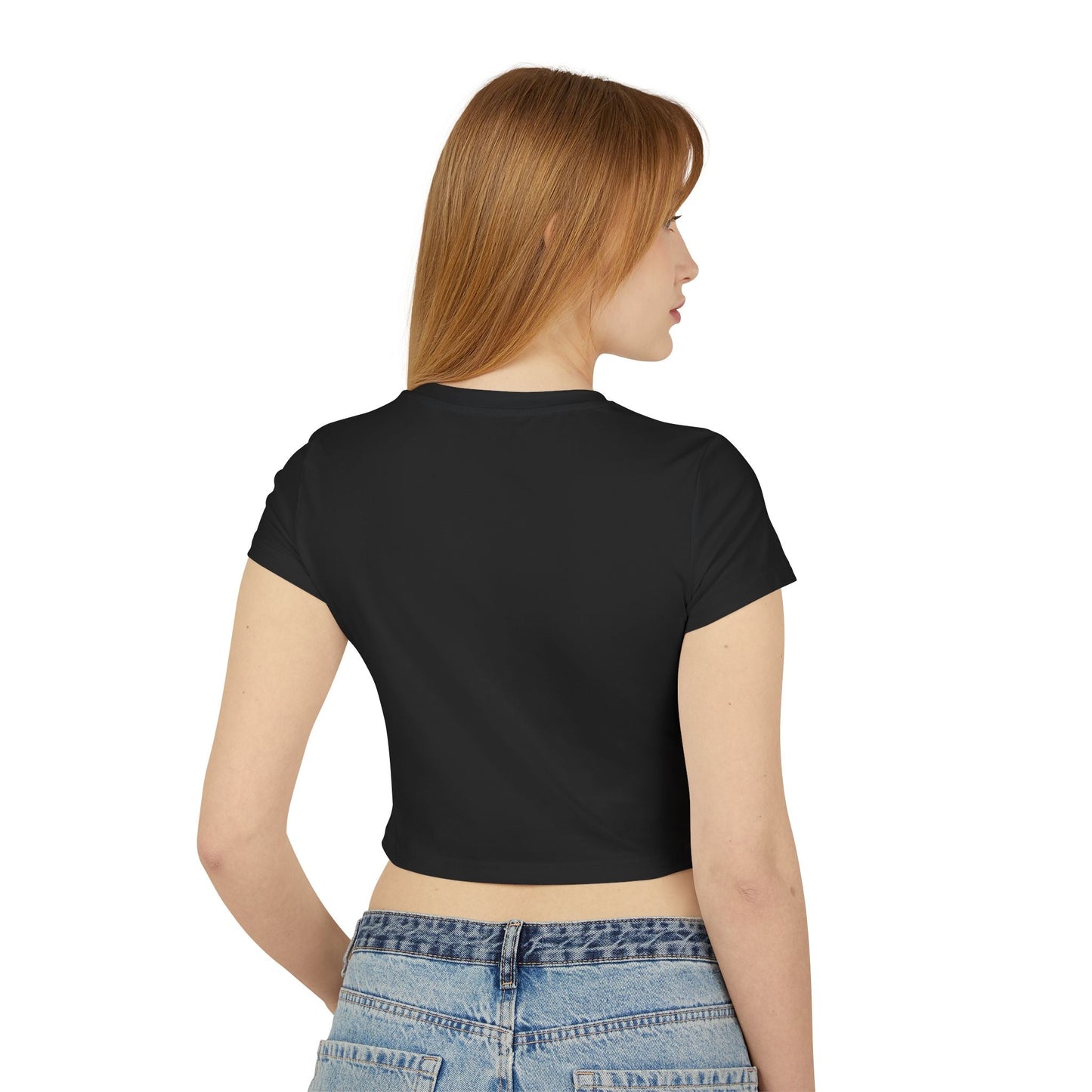 Women's Baby Tee with Floral Butterfly Design - Cute & Trendy Summer Top
