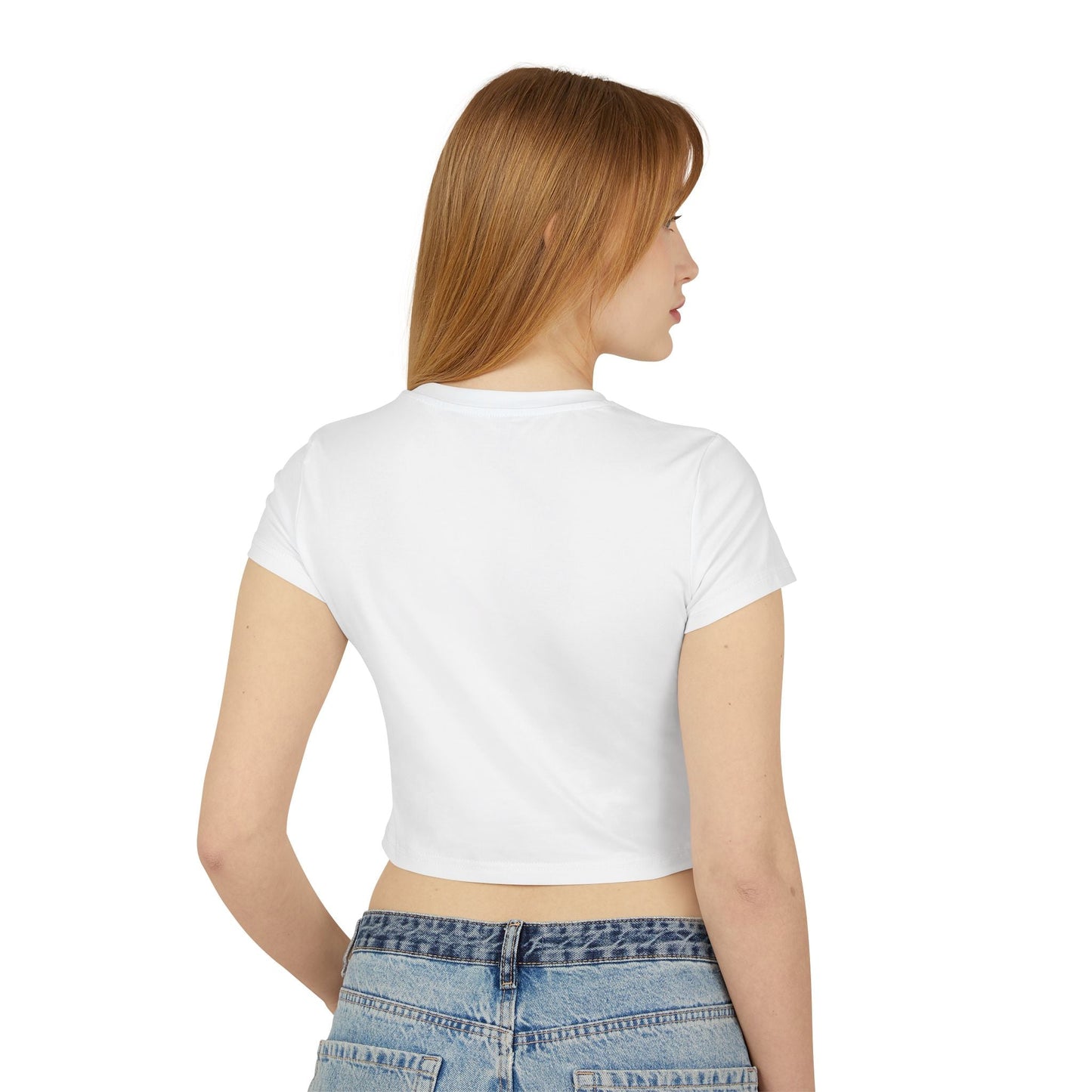 Women's Baby Tee with Floral Butterfly Design - Cute & Trendy Summer Top